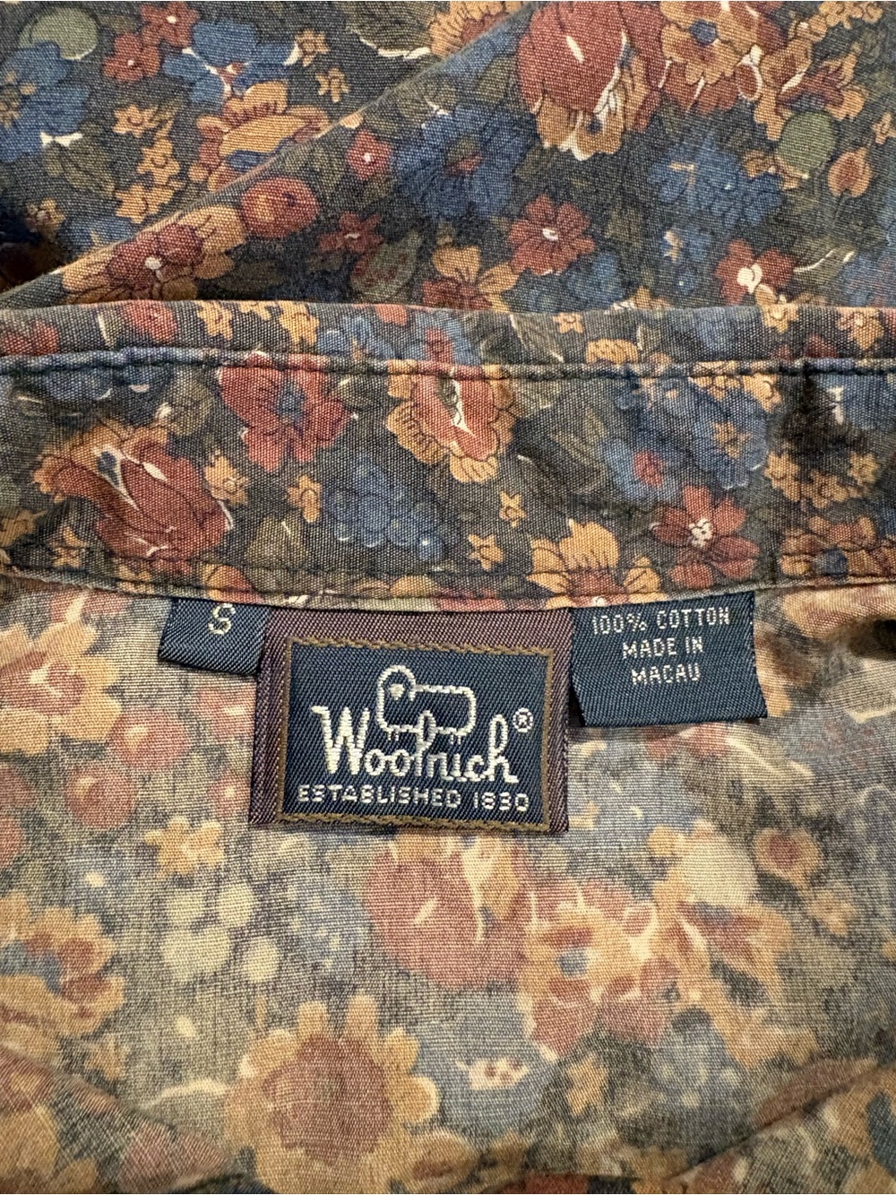 Woolrich Floral Button Up Shirt Small Cottagecore Cotton - Picture 5 of 5